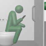 トイレでスマホ