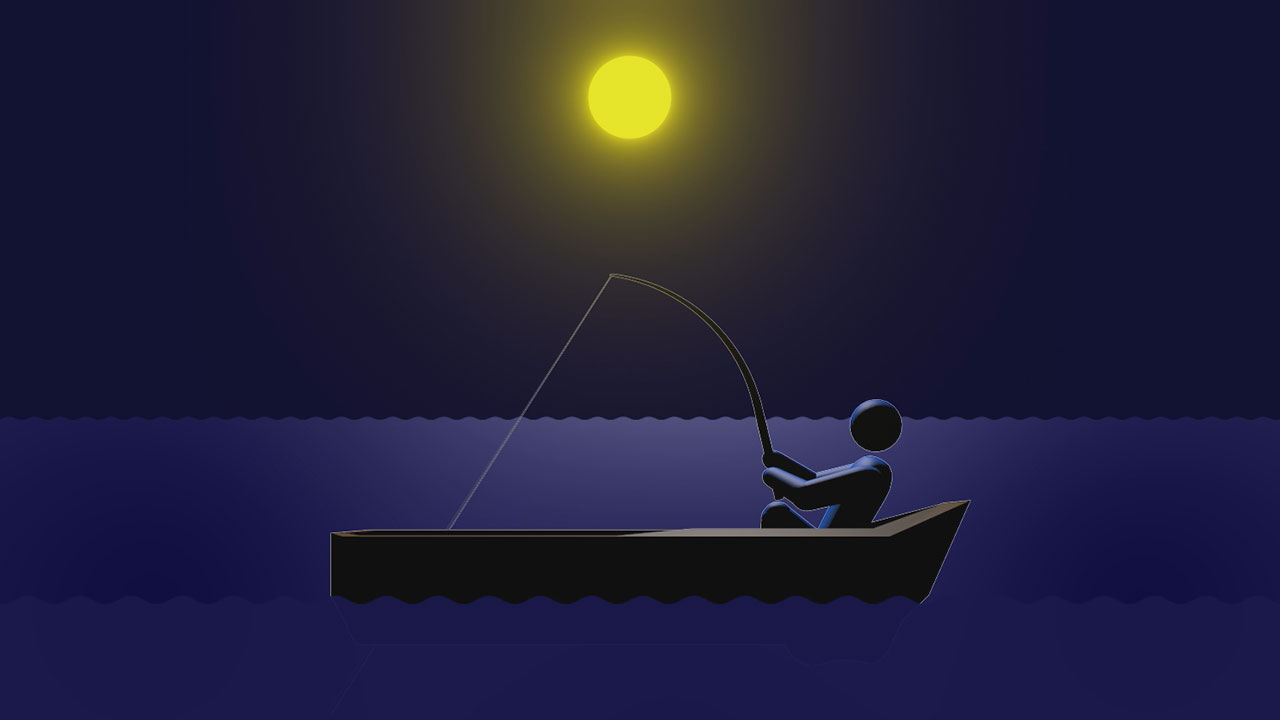 夜釣り