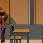 カーテンの中02